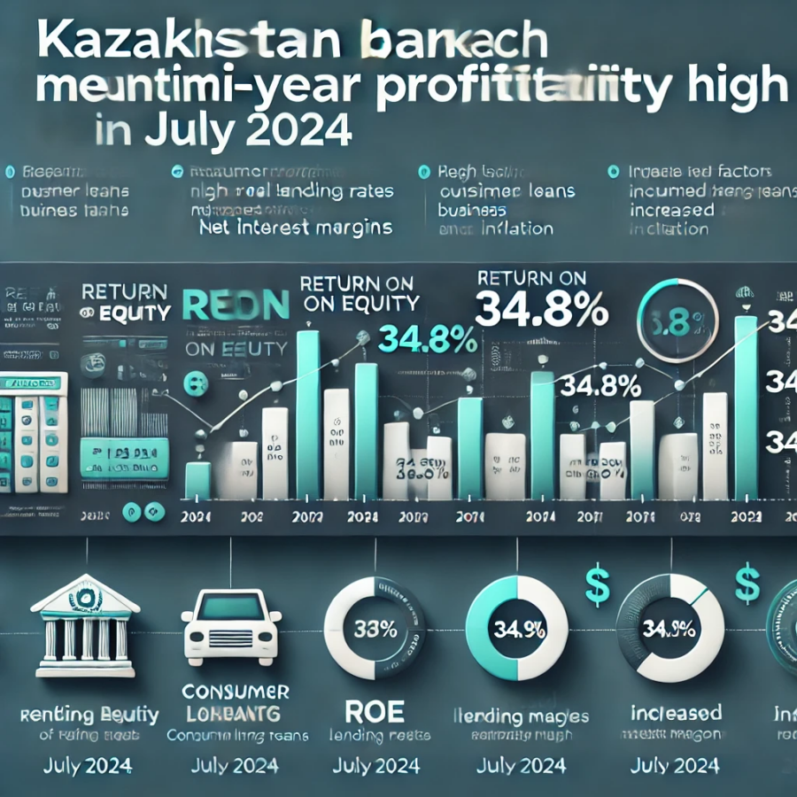 Прибыльность казахстанских банков на начало июля 2024 года