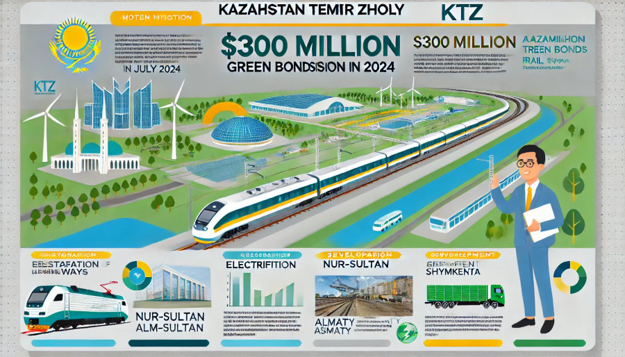 «Казахстан Темир Жолы» (КТЖ) — выпуск зеленых облигаций в июле 2024 года